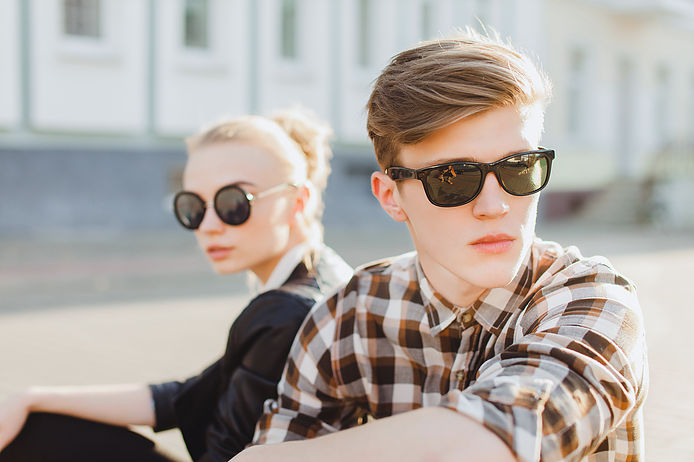 couple with sunglasses