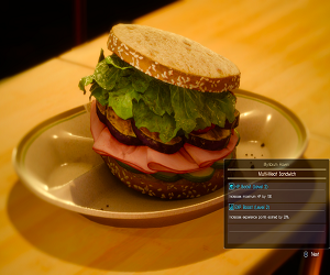 turkey breast, deli ham with veggie in multi-grain bread