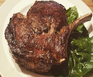 Bone-in ribeye cowboy steak